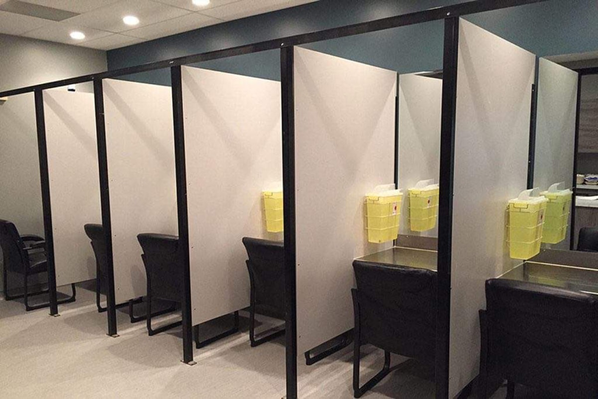 Stalls used for supervised consumption at ARCHES SCS