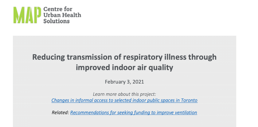 Reducing transmission of respiratory illness through improved indoor air quality