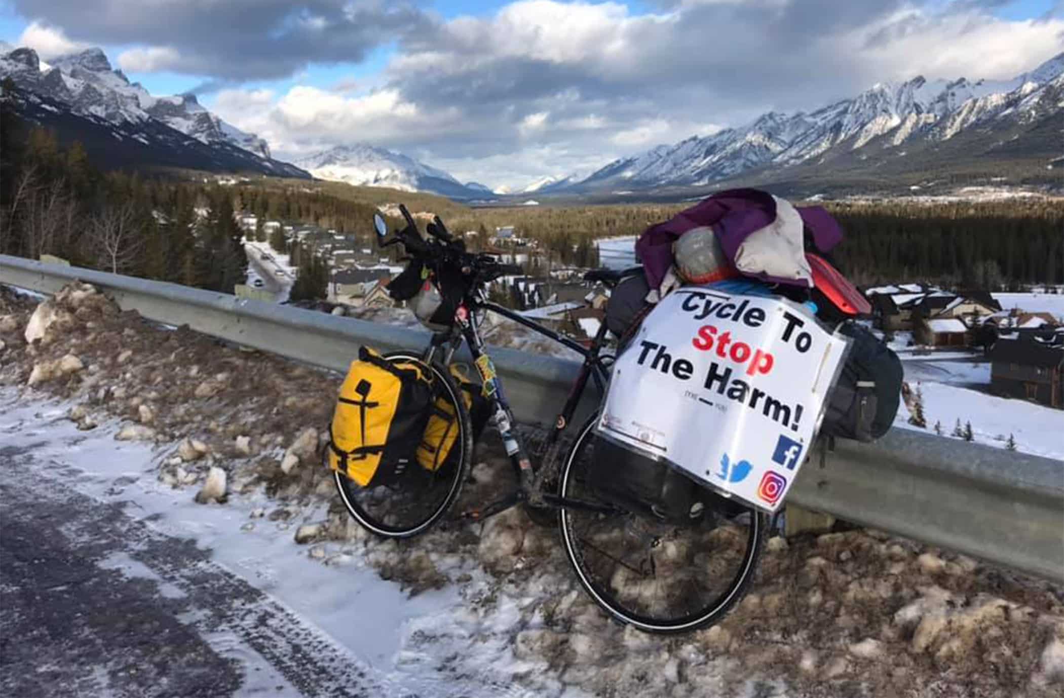 Cycle to Stop the Harm route; British Columbia; 2021